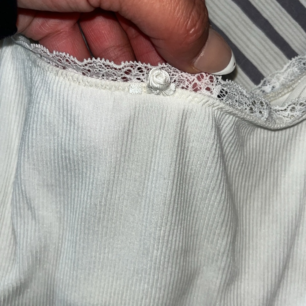 soft lounge lace onesie cream colored. ๐ค - Picture 2 of 5